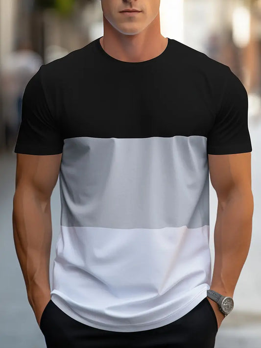 Michael – trendy T-shirt met kleurblokken voor de zomer